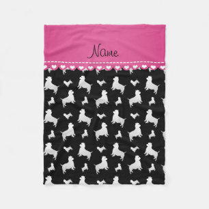 Couverture Polaire Nom noir West Highland White Terrier chiens