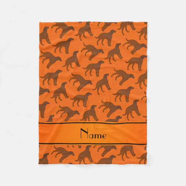 Couverture Polaire Nom orange Chesapeake bay récupérateur chiens (Devant)