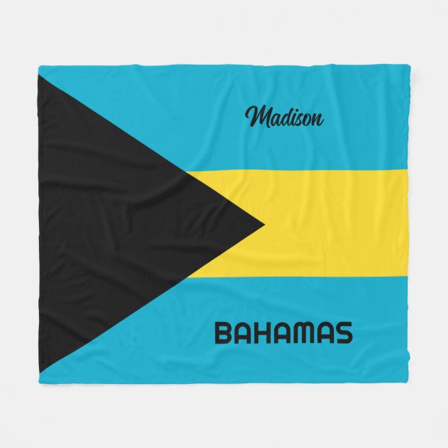 Couverture Polaire Nom personnalisé Bahamas (Devant (Horizontal))