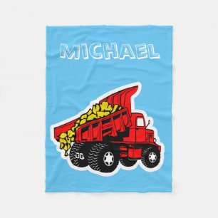 Couverture Polaire Nom personnalisé de garçons des camions  
