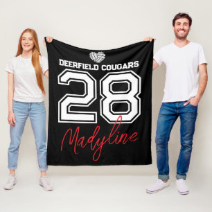 Couverture Polaire Nom personnalisé de volley-ball Numéro École