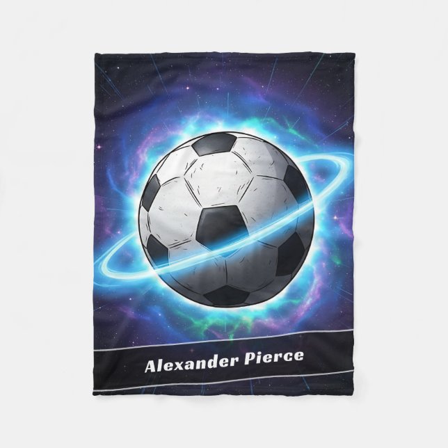 Couverture Polaire Nom personnalisé Galaxy Soccer Planet (Devant)