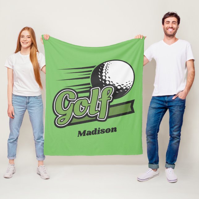 Couverture Polaire Nom personnalisé Golf (En situation)