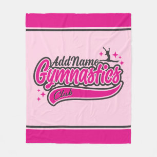 Couverture Polaire NOM personnalisé Gymnaste Split Leap Gymnastique