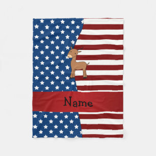 Couverture Polaire Nom personnalisé impala patriotique
