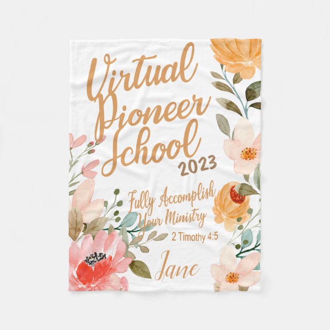 Couverture Polaire Nom Personnalisé JW Pioneer Service School 2023 (Devant)