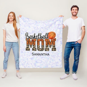 Couverture Polaire Nom personnalisé Maman de basket-ball Fête des m