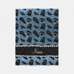 Couverture Polaire Nom personnalisé misty bleu parties scintillant va