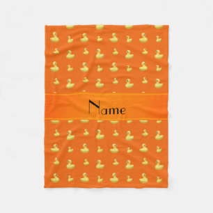 Couverture Polaire Nom personnalisé motif de canard en caoutchouc ora