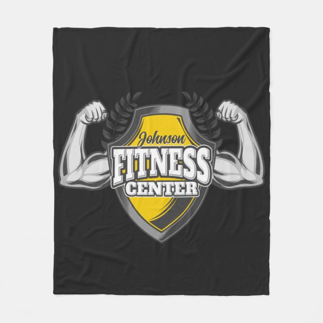 Couverture Polaire Nom personnalisé Muscle Fitness Trainer Gym (Devant)