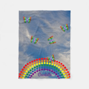 Couverture Polaire Nom personnalisé par d'arc-en-ciel de ciel de