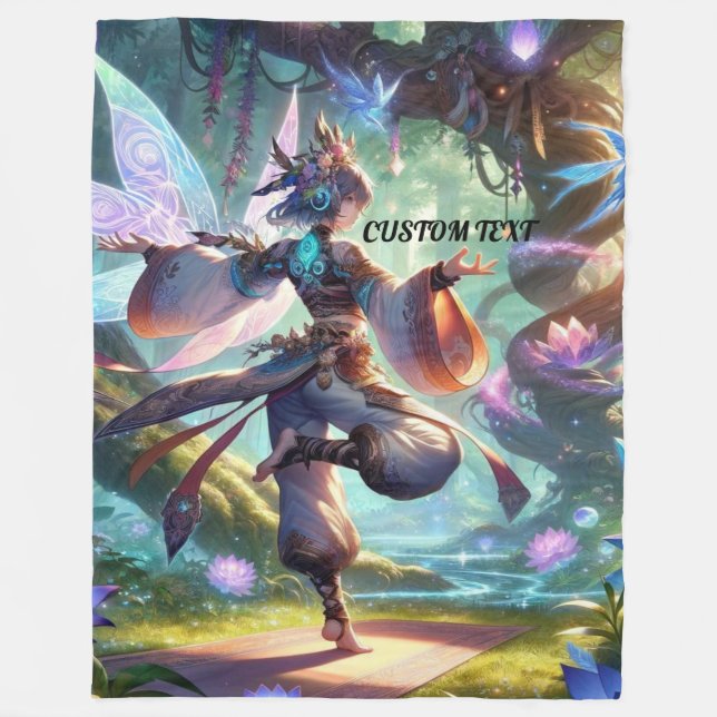 COUVERTURE POLAIRE NOM PERSONNALISÉ PERSONNALISÉ ART BLANKET (Devant)