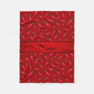 Couverture Polaire Nom personnalisé piment rouge