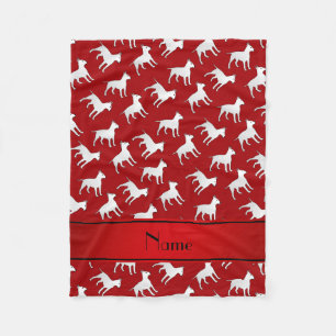 Couverture Polaire Nom personnalisé red bull terrier chiens