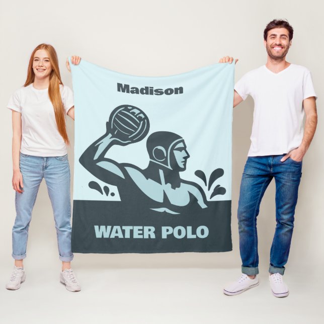 Couverture Polaire Nom personnalisé Water Polo (En situation)