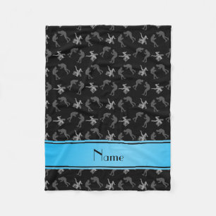 Couverture Polaire Nom personnel lutteurs noirs