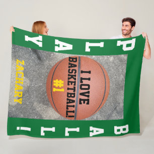 Couverture Polaire Nom vert du basket-ball