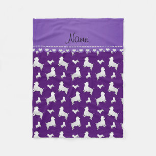 Couverture Polaire Nom violet West Highland White Terrier chiens