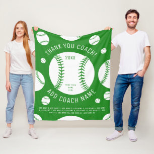 Couverture Polaire Noms des joueurs verts de l'équipe de baseball Mer
