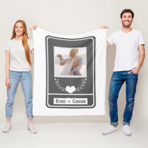 Couverture Polaire Noms photo de l'ÉLÉGANT Mariage Couple