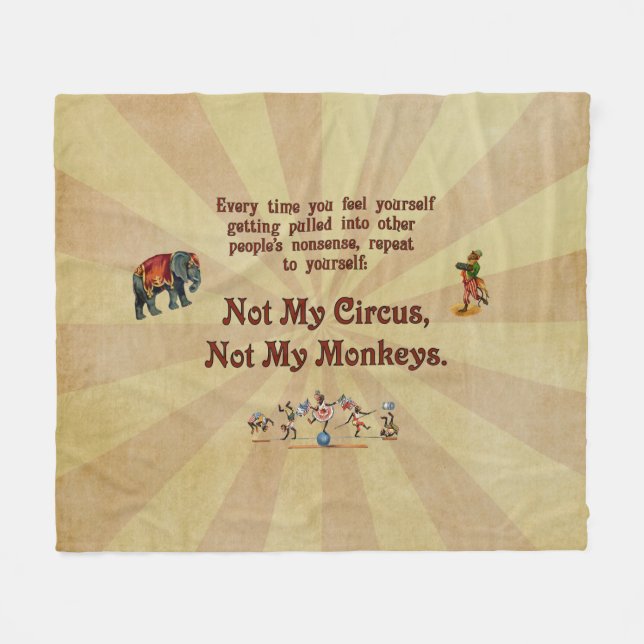 Couverture Polaire Non mon cirque, non mes singes (Devant (Horizontal))