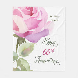 Couverture Polaire Nonantième Anniversaire Jubilé Nom Personnalisé Ro