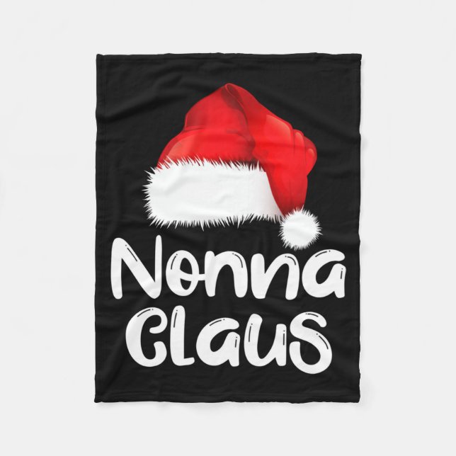 Couverture Polaire Nonna Claus Christmas Family Matching Santa Hat Pa (Devant)