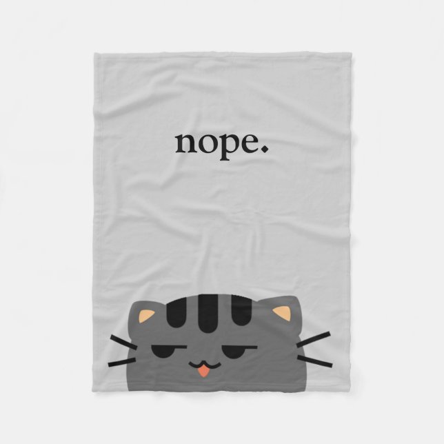 Couverture Polaire Nope Kitty (Devant)