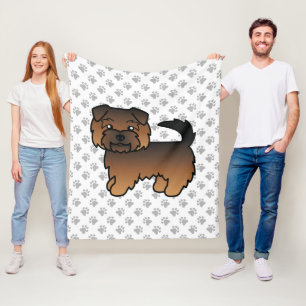 Couverture Polaire Norfolk Terrier poil hérissé dessin animé Chien &