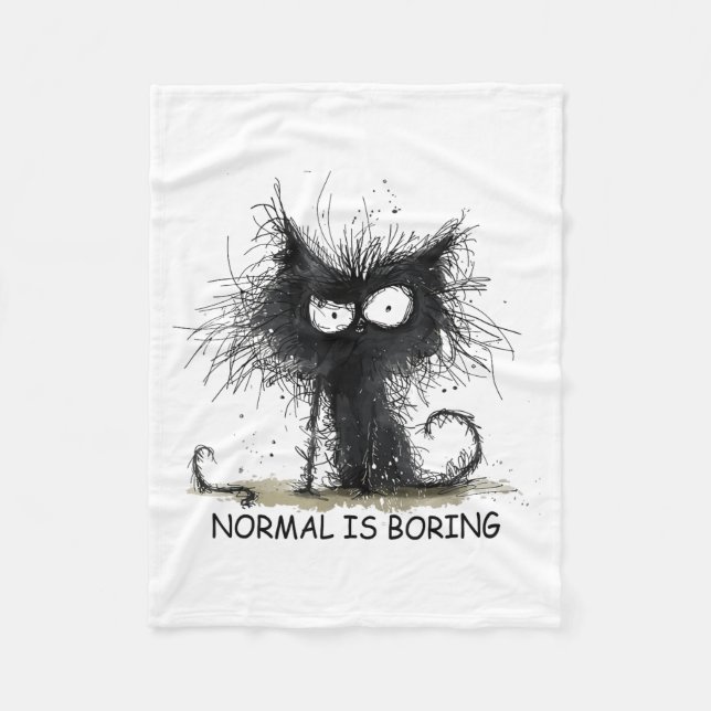 Couverture Polaire Normal Est Ennuyeux T-Shirt Graphique Drôle De Cha (Devant)