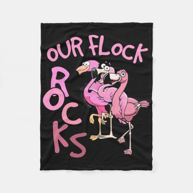 Couverture Polaire Nos Flock Rocks Flamant rose Correspondant Vacance (Devant)