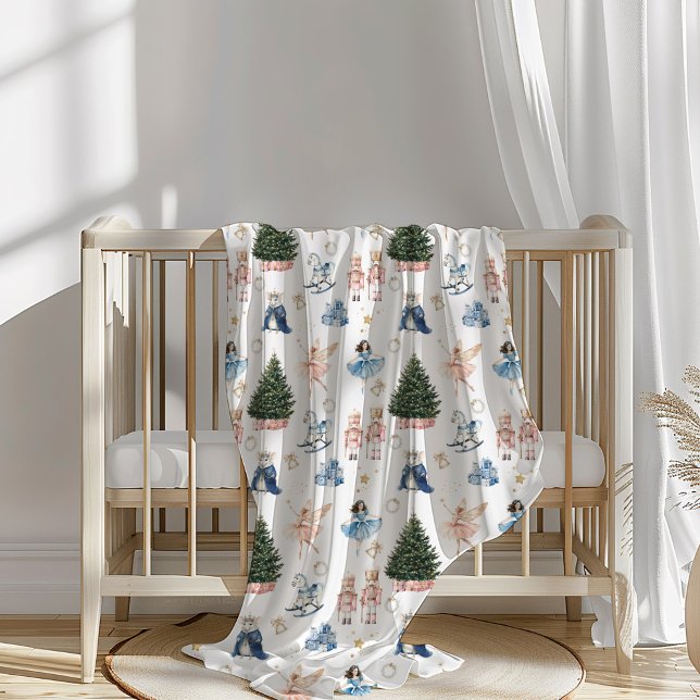 Couverture Polaire Nostalgie de la nostalgie du ballet des noisettes (Nutcracker Ballet Christmas Blanker)