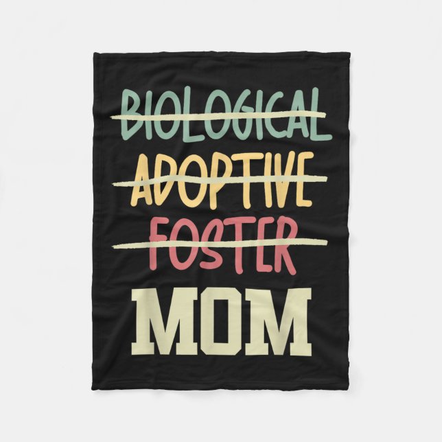 Couverture Polaire Not Biological Adoptive Foster Just Mom Mother's D (Devant)
