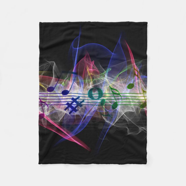 Couverture Polaire Note abstraite de musique (Devant)
