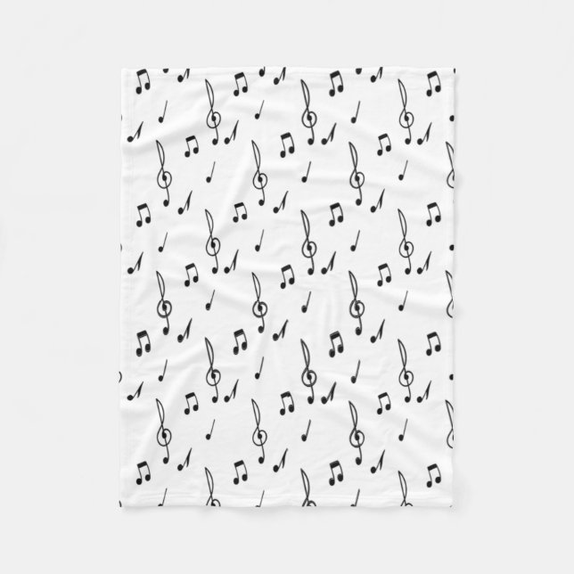 Couverture Polaire note de musique Motif Musique Thème Treble Clef (Devant)