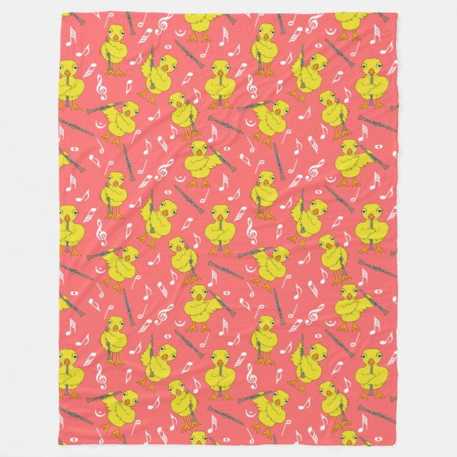 Couverture Polaire Notes de musique Clarinet Chick Clarinets (Devant)