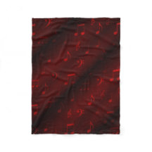 notes de musique rouge