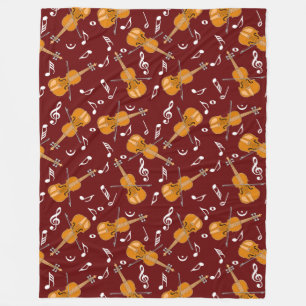 Couverture Polaire Notes de musique violon