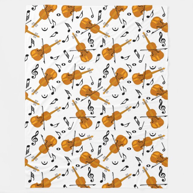 Couverture Polaire Notes de musique violon (Devant)
