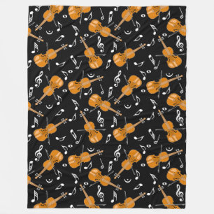 Couverture Polaire Notes de musique violon