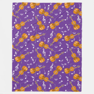 Couverture Polaire Notes de musique violon