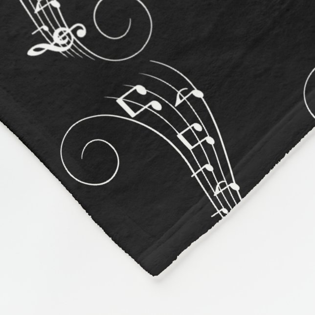 Couverture Polaire Notes musicales (Coin)