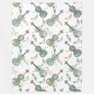 Couverture Polaire Notes musicales de violons à la ligne