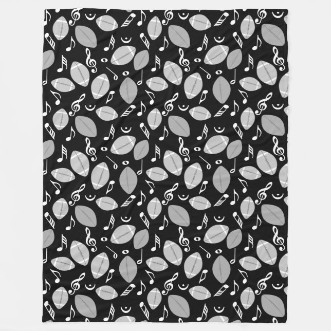 Couverture Polaire Notes musicales Footballs (Devant)