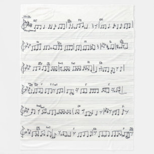 Couverture Polaire Notes musicales manuscrites pour la musique