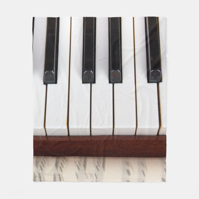 Couverture Polaire notes musicales sur l'arrière - plan d'une pianoac (Devant)