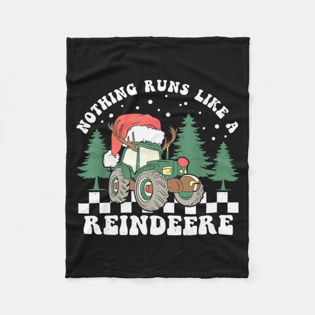 Couverture Polaire Nothing Runs Like A Reindeer Funny Christmas Famil (Devant)