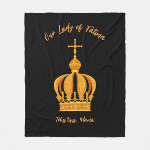 Couverture Polaire Notre-Dame de Fatima couronne