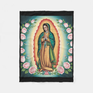 Couverture Polaire Notre Dame De Guadalupe Sant Marie Dos Imprimé Chr
