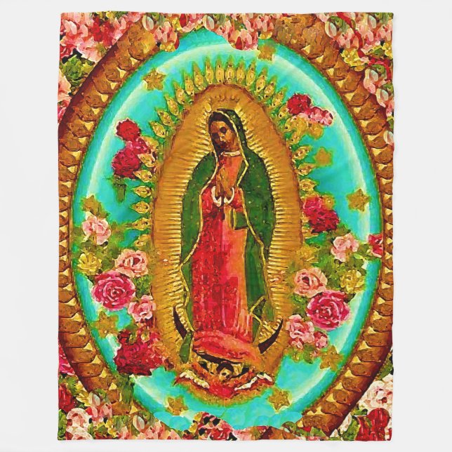Couverture Polaire Notre Dame Guadalupe-Mexique Sainte Vierge Marie (Devant)